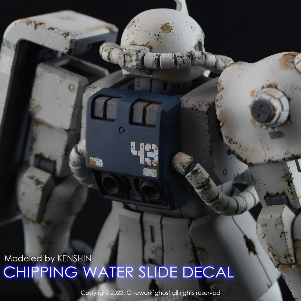 G-Rework CP-N-01-G Premium Decal for Chipping Decal Number 01 Gray - Image 3