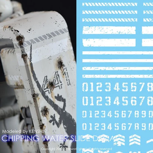 G-Rework CP-N-01-W Premium Decal for Chipping Decal Number 01 White - Image 2
