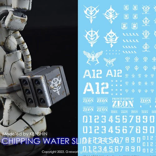 G-Rework CP-N-01-W Premium Decal for Chipping Decal Number 01 White - Image 3