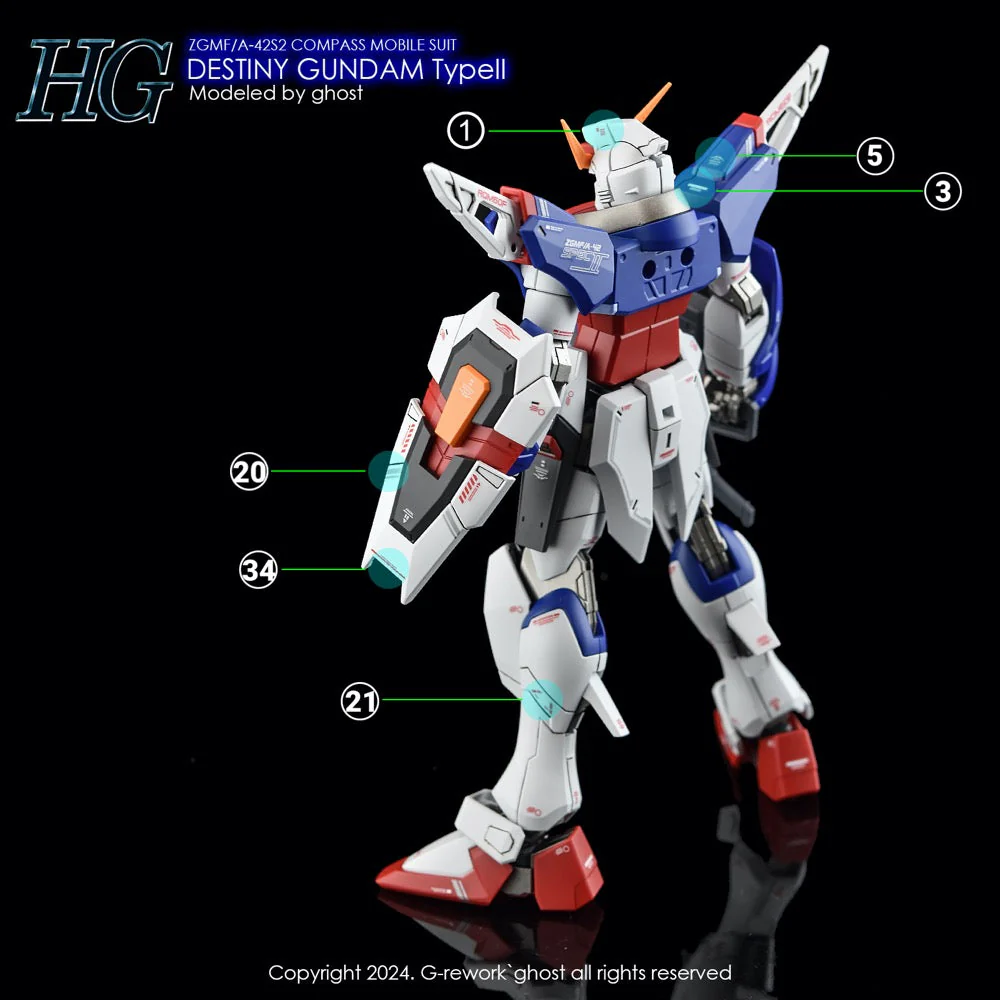 G-Rework CD-H224 Premium Decal for HG Destiny Spec 2 - Image 21