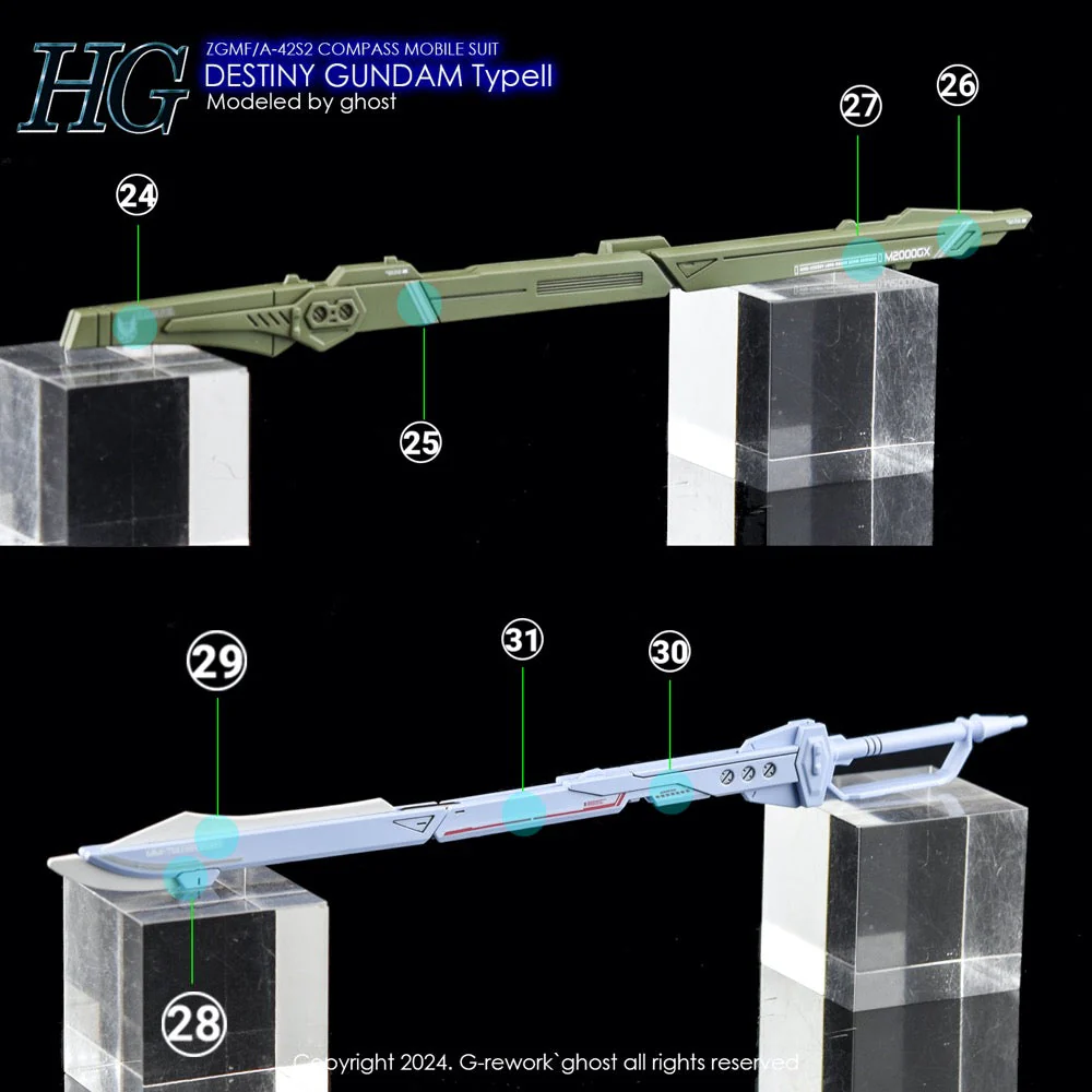 G-Rework CD-H224 Premium Decal for HG Destiny Spec 2 - Image 23
