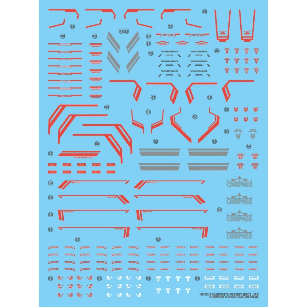 G-Rework CD-H258 Premium Decal for HG Zeus Silhouette - Image 3