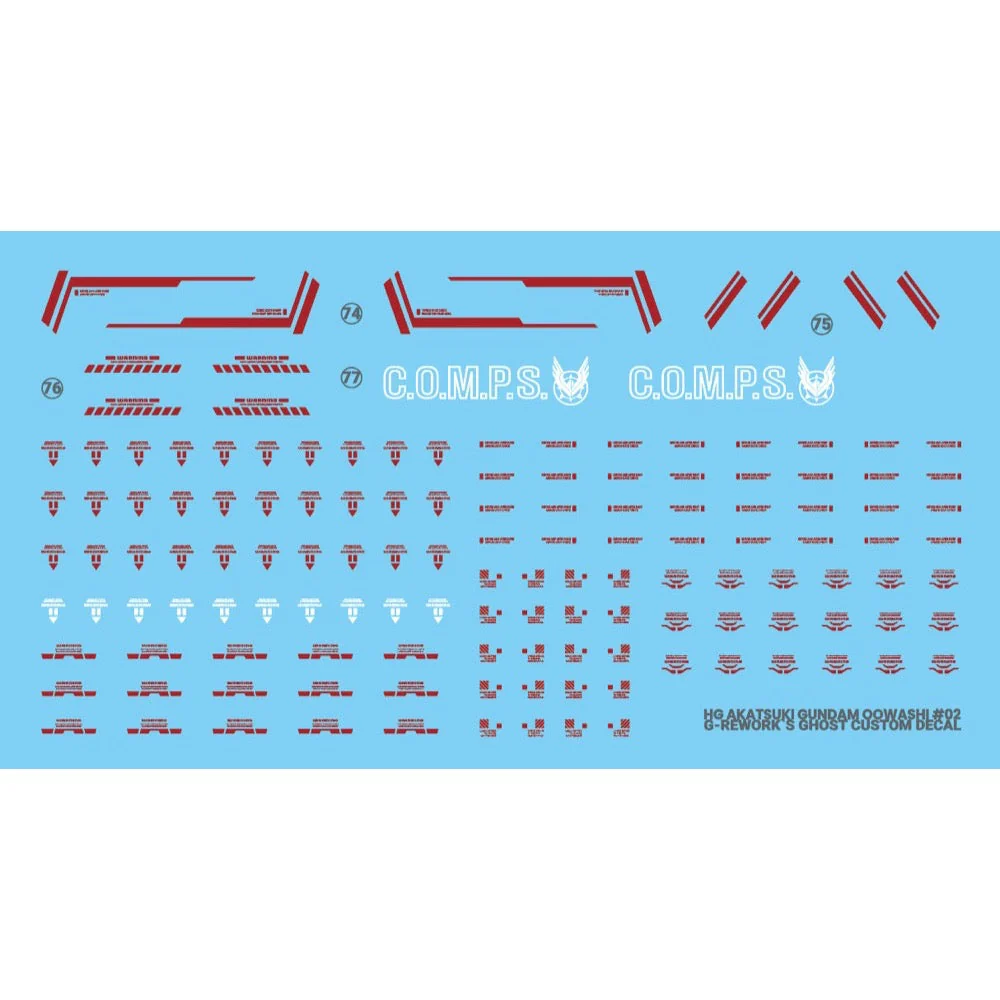 G-Rework CD-RG41 Premium Decal for RG Akatsuki Oowashi - Image 3
