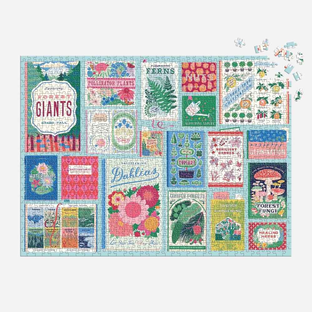 Galison Ever Upward Botanist Bookshelf 1000pc Jigsaw Puzzle - Image 4