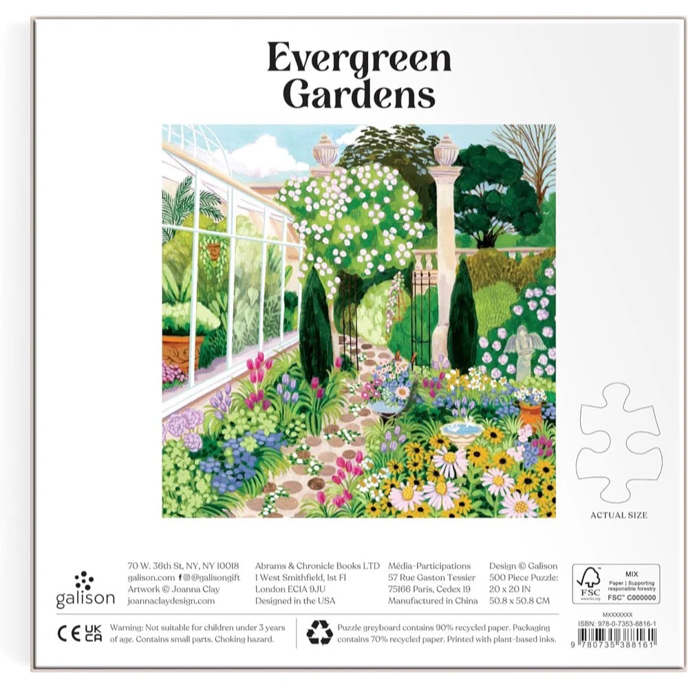 Galison Evergreen Gardens 500pc Jigsaw Puzzle - Image 4