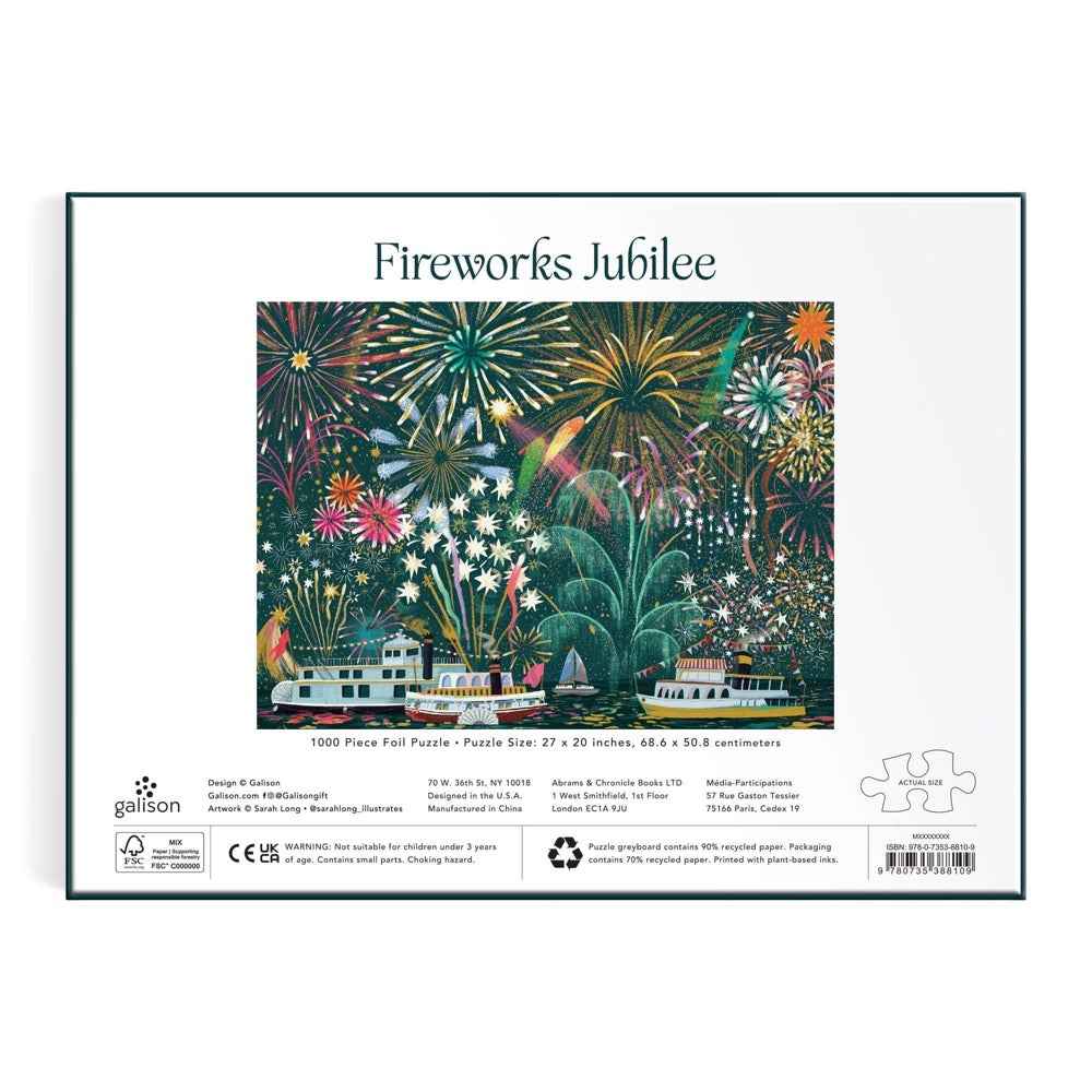 Galison Fireworks Jubilee Foil 1000pc Jigsaw Puzzle - Image 6