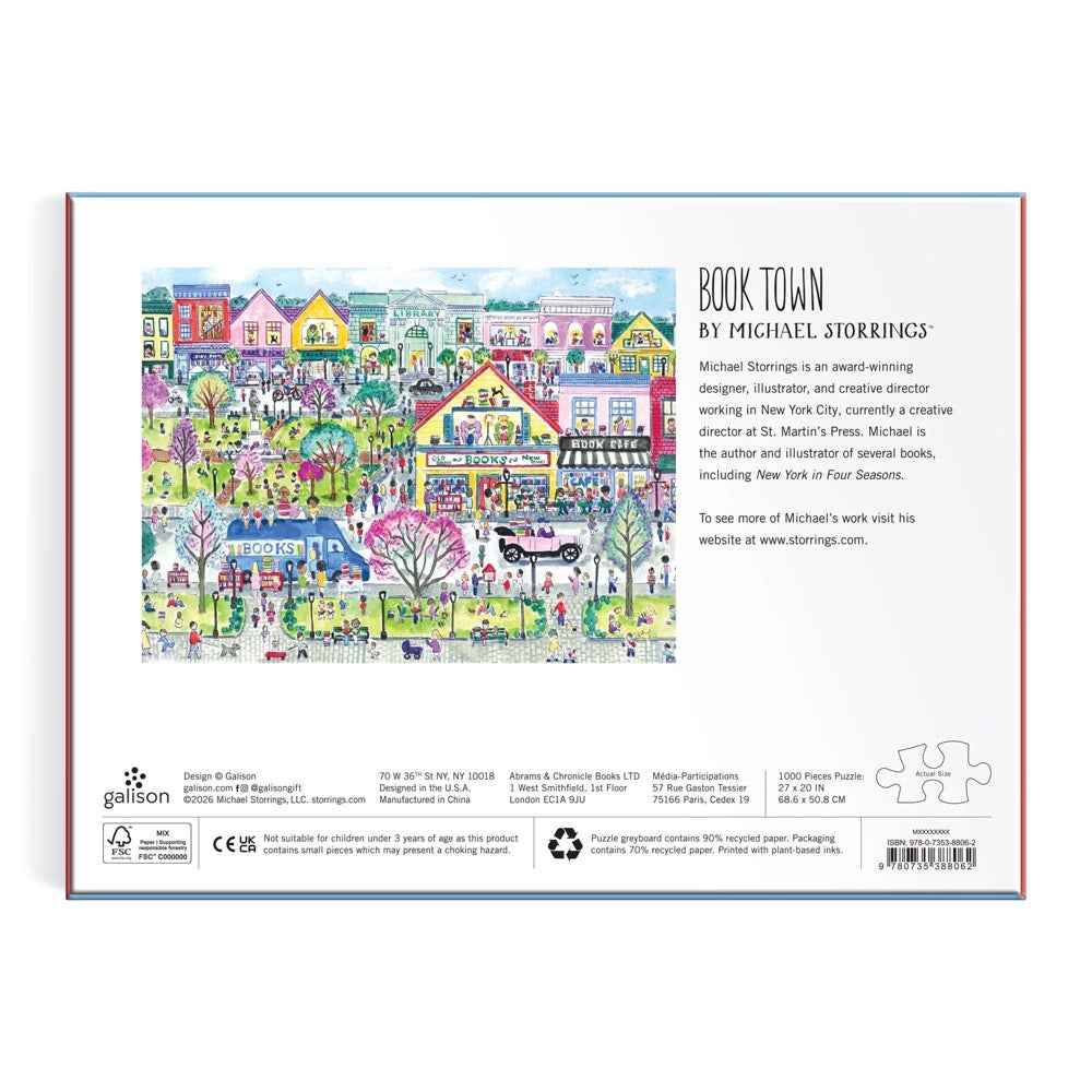 Galison Michael Storrings Book Town 1000pc Jigsaw Puzzle - Image 6