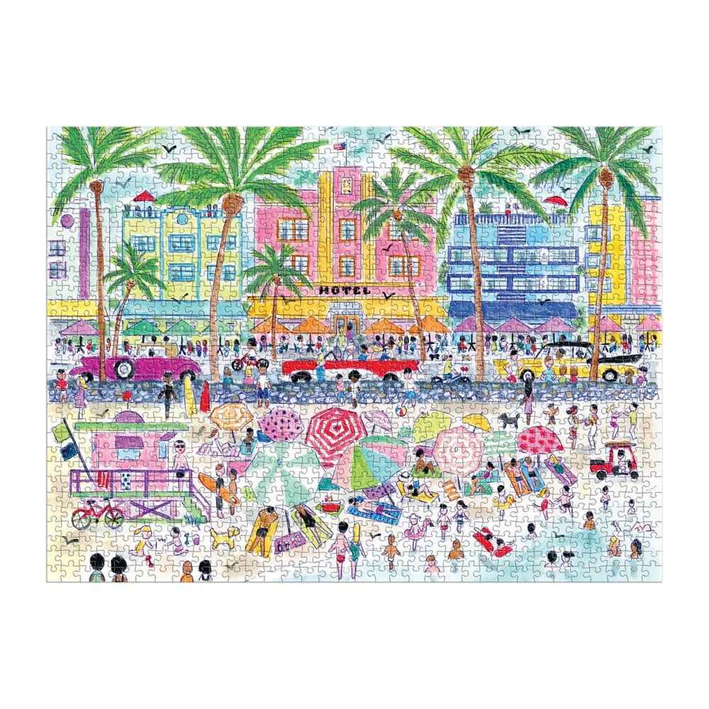 Galison Michael Storrings South Beach Miami 1000pc Jigsaw Puzzle - Image 3