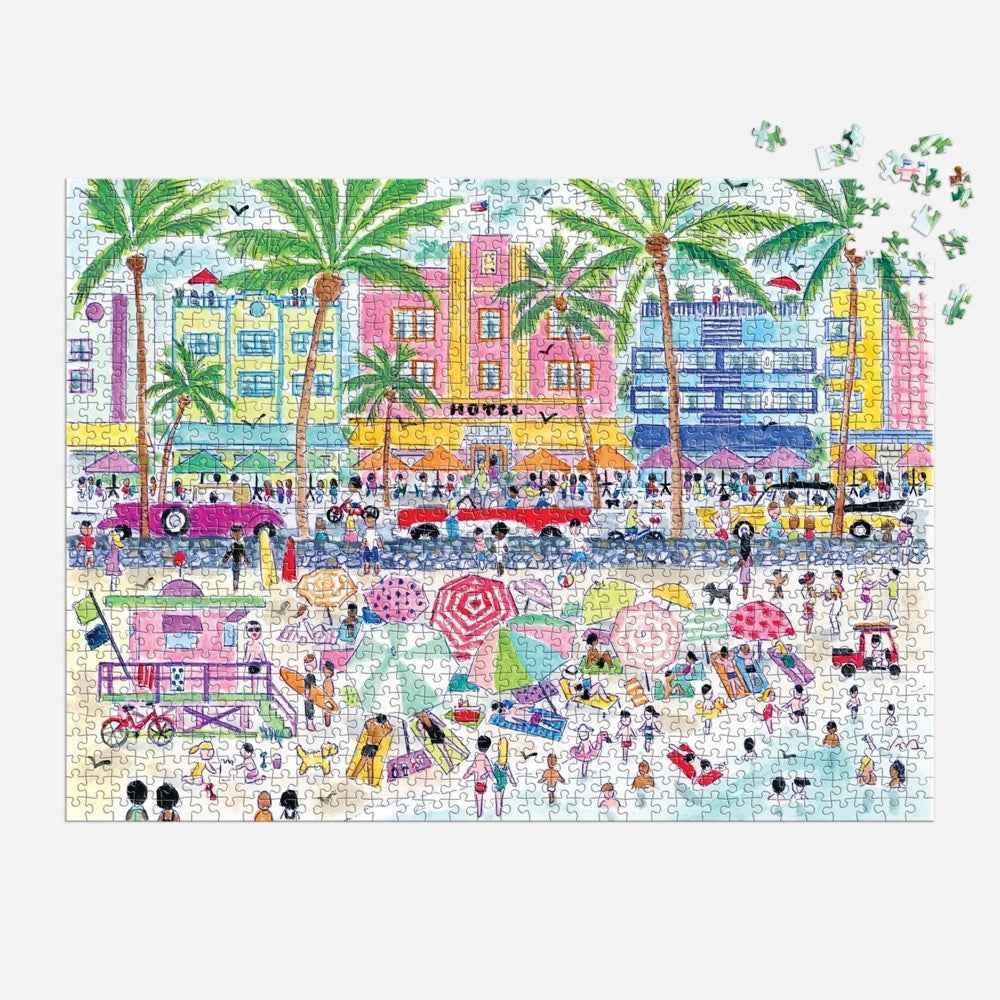 Galison Michael Storrings South Beach Miami 1000pc Jigsaw Puzzle - Image 4