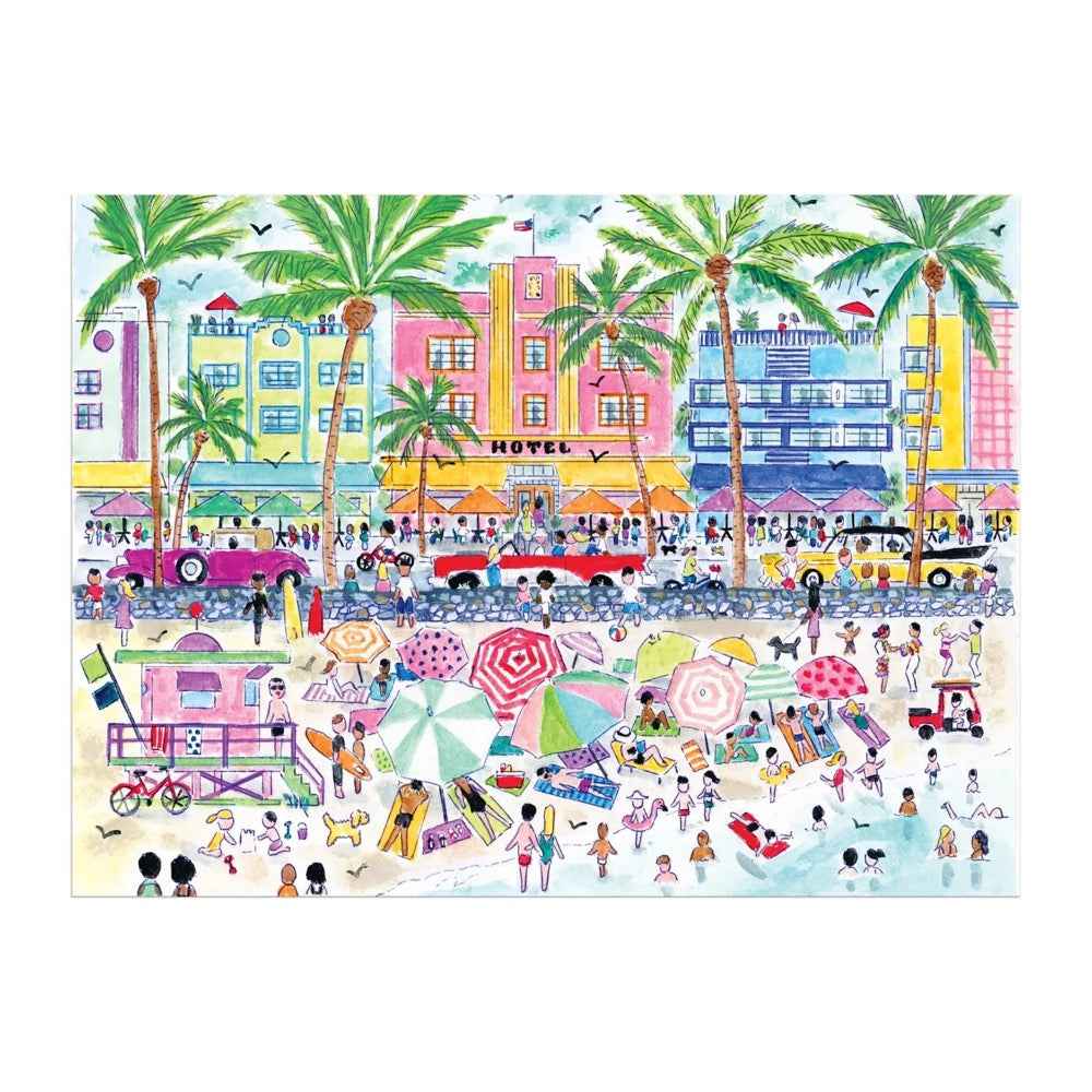 Galison Michael Storrings South Beach Miami 1000pc Jigsaw Puzzle - Image 5