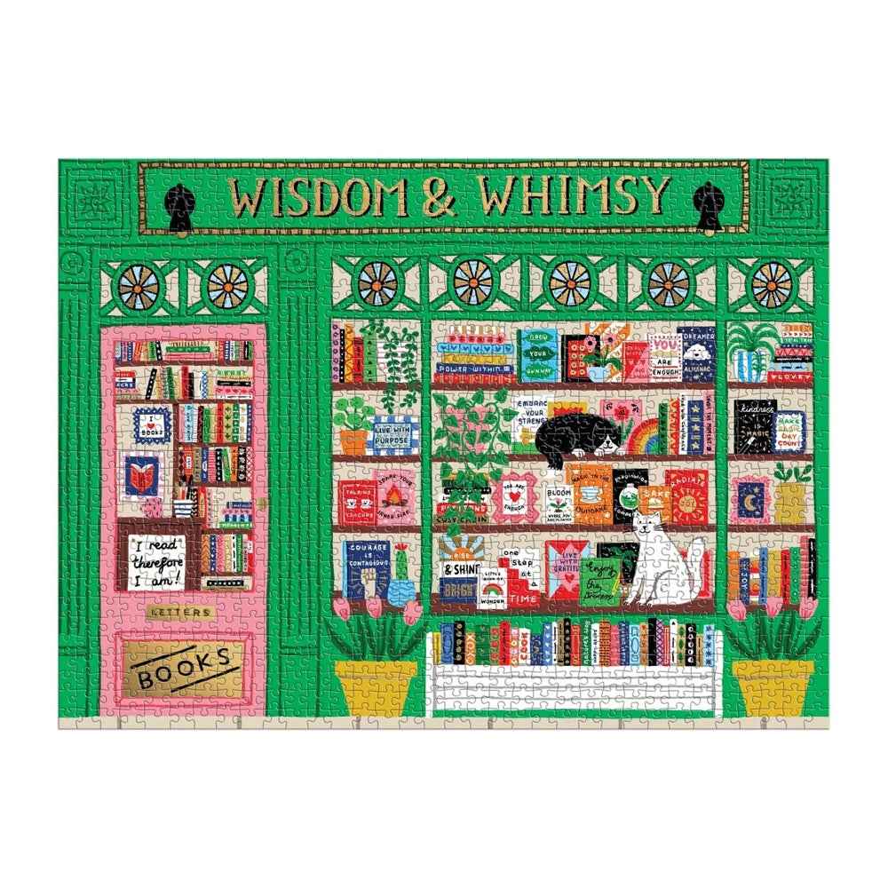 Galison Wisdom and Whimsy Bookshop Foil 1000pc Jigsaw Puzzle - Image 3