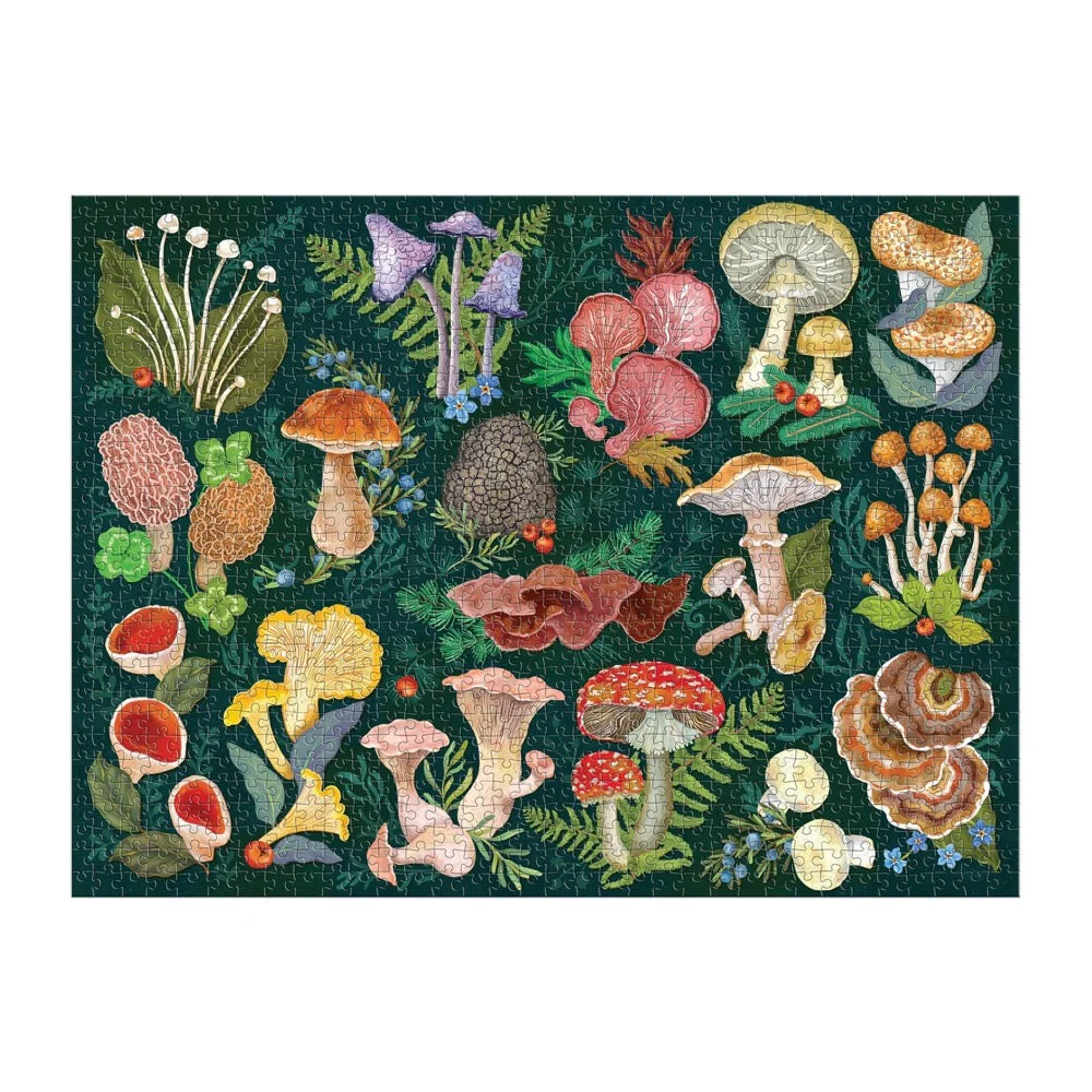 Galison World of Mushrooms 1000pc Jigsaw Puzzle - Image 3