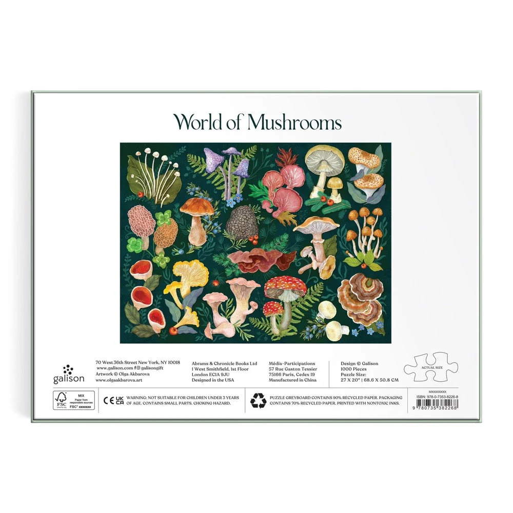 Galison World of Mushrooms 1000pc Jigsaw Puzzle - Image 6