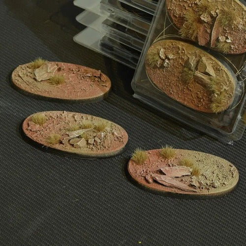 Gamers Grass GGB-BLO75 Battle Ready Badlands Bases Oval 75mm 3pc