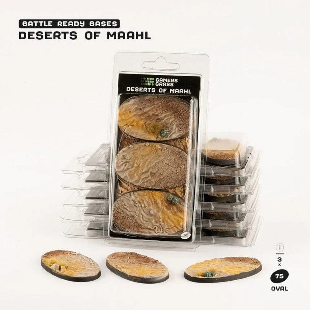Gamers Grass GGB-DO75 Battle Ready Deserts of Maahl Oval Bases 75mm 3pc