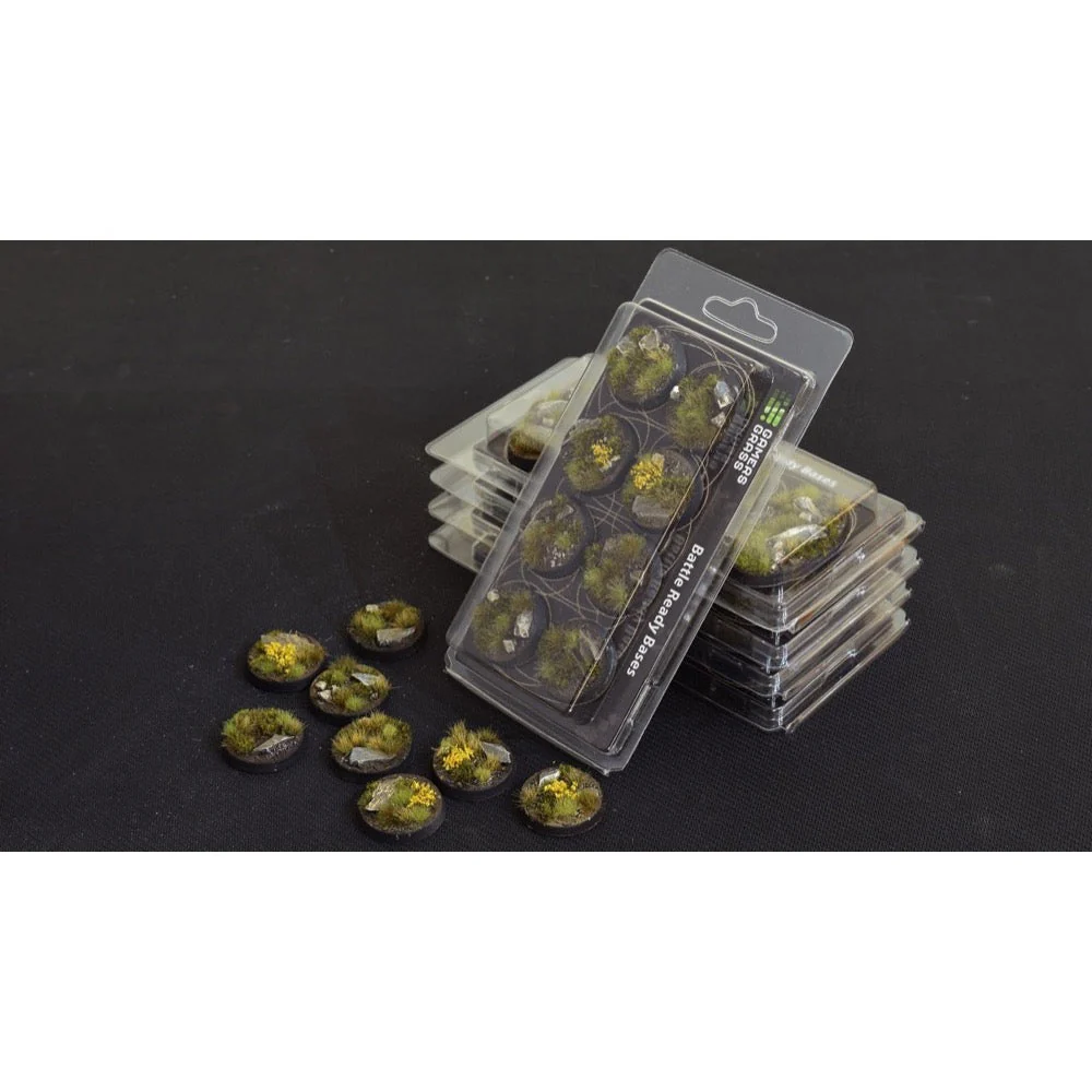 Gamers Grass GGB-HLR32 Battle Ready Highland Bases Round 32mm 8pc