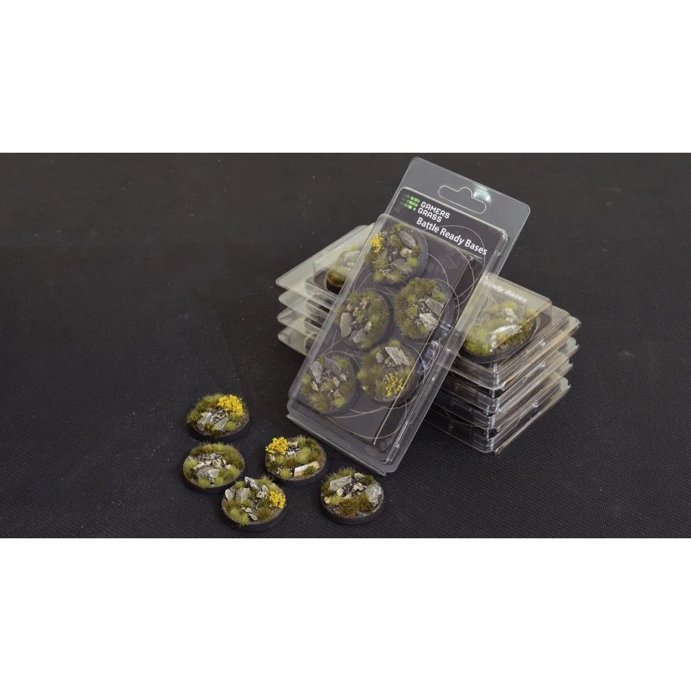 Gamers Grass GGB-HLR40 Battle Ready Highland Bases Round 40mm 5pc