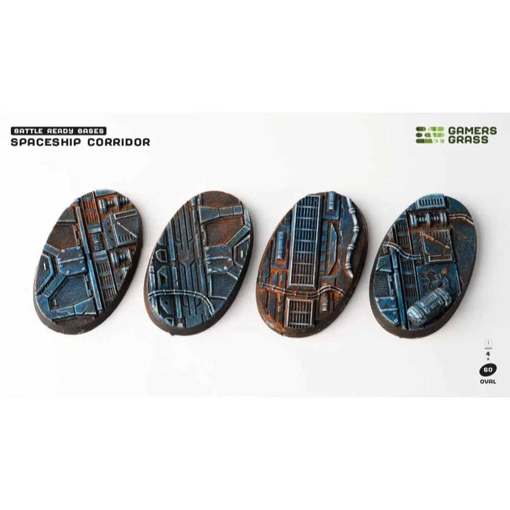 Gamers Grass GGB-SPO60 Spaceship Corridor Bases Oval 60mm 4pc - Image 2