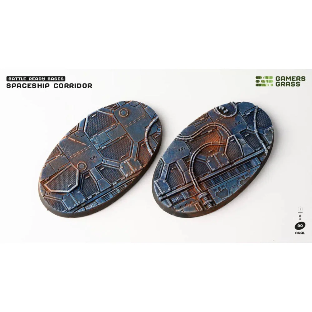 Gamers Grass GGB-SPO90 Spaceship Corridor Bases Oval 90mm 2pc - Image 2