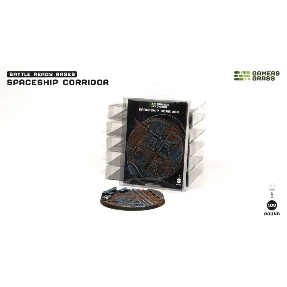 Gamers Grass GGB-SPR100 Spaceship Corridor Bases Round 100mm 1pc