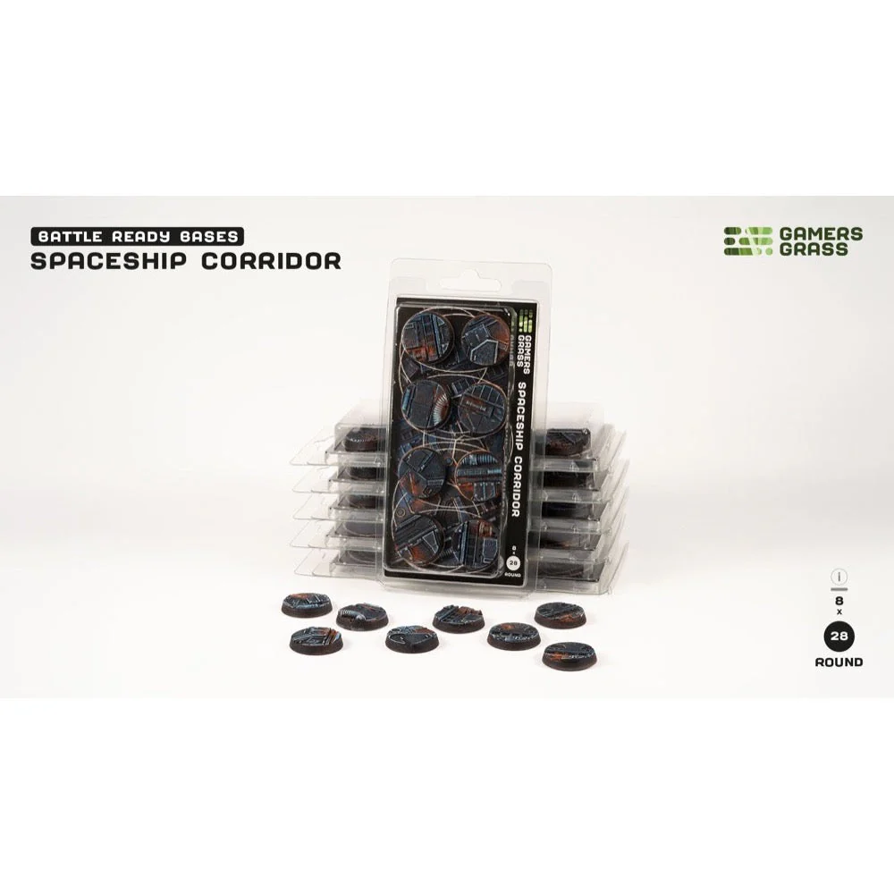Gamers Grass GGB-SPR28 Spaceship Corridor Bases Round 28mm 8pc - Image 4