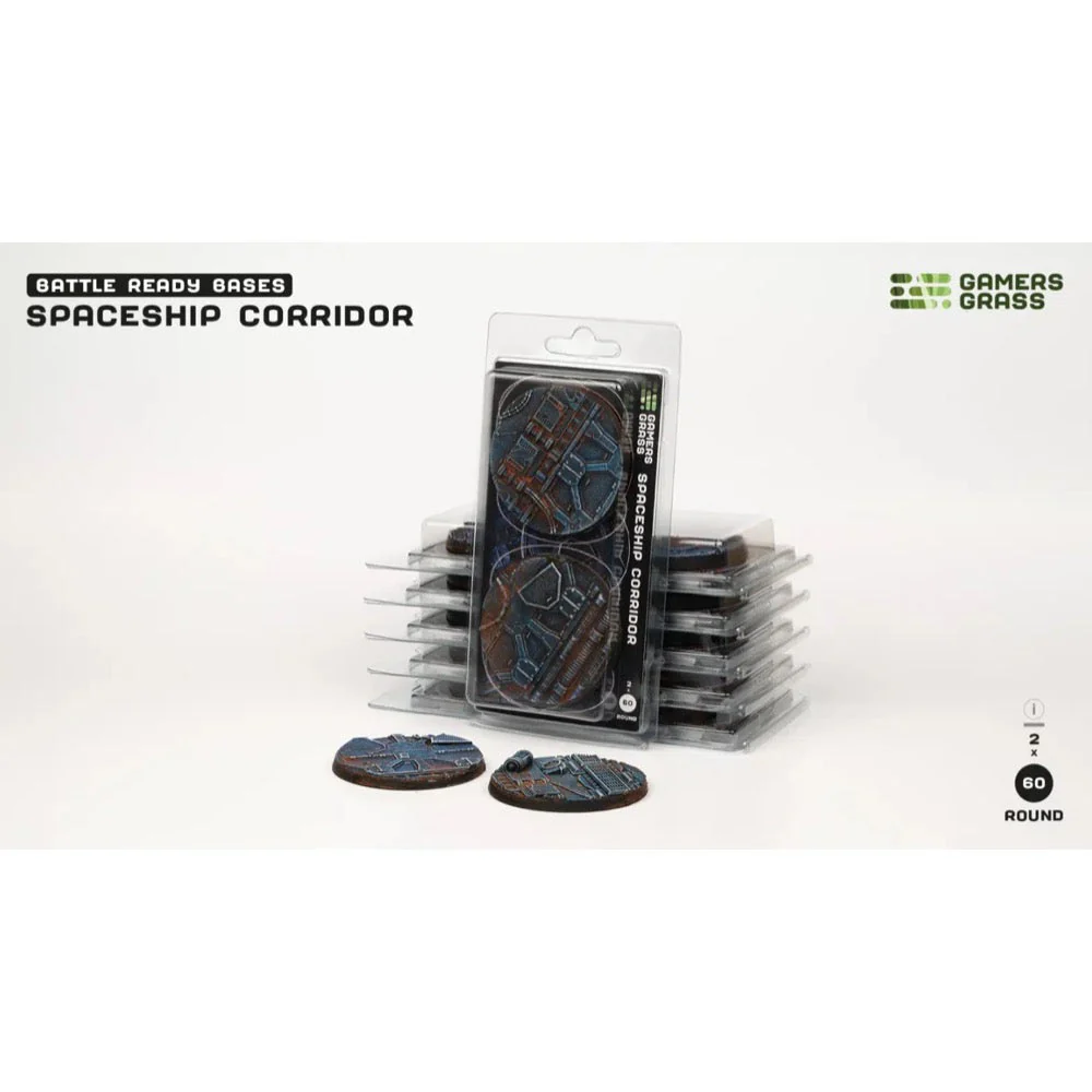Gamers Grass GGB-SPR60 Spaceship Corridor Bases Round 60mm 2pc