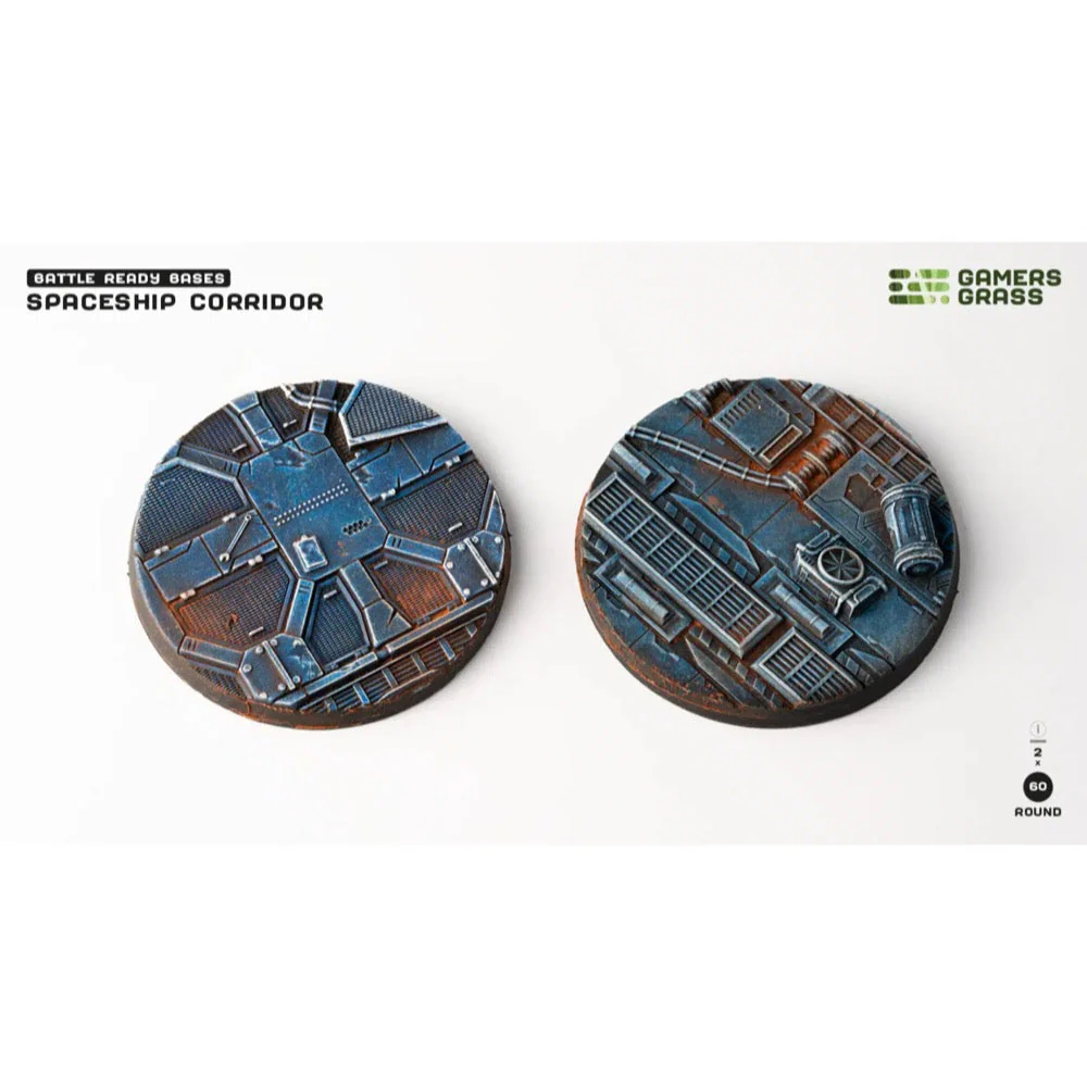 Gamers Grass GGB-SPR60 Spaceship Corridor Bases Round 60mm 2pc - Image 2