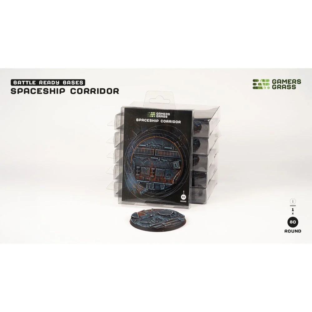 Gamers Grass GGB-SPR80 Spaceship Corridor Bases Round 80mm 1pc - Image 4