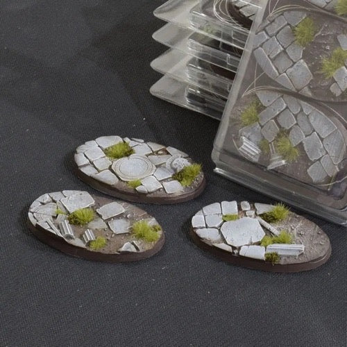 Gamers Grass GGB-TO75 Battle Ready Temple Bases Oval 75mm 3pc