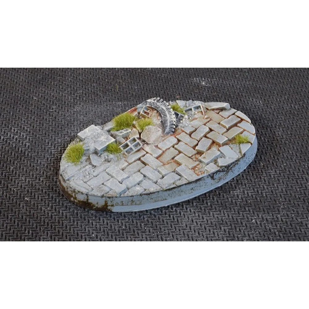 Gamers Grass GGB-UWO60 Battle Ready Urban Warfare Bases Oval 60mm 4pc - Image 4