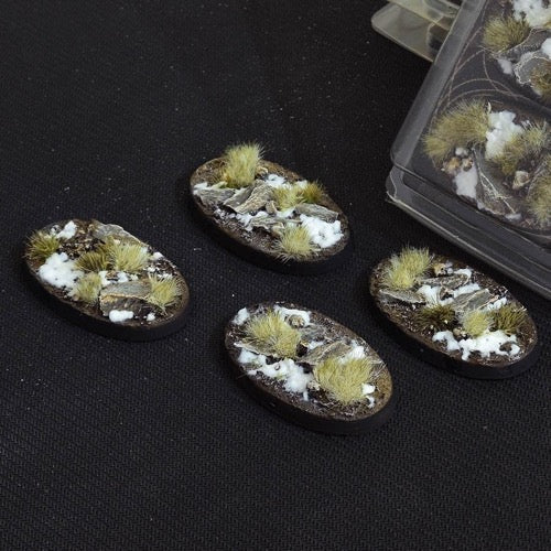 Gamers Grass GGB-WO60 Battle Ready Winter Bases Oval 60mm 4pc