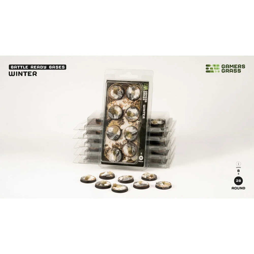 Gamers Grass GGB-WR28 Winter Bases Round 28mm 8pc - Image 4