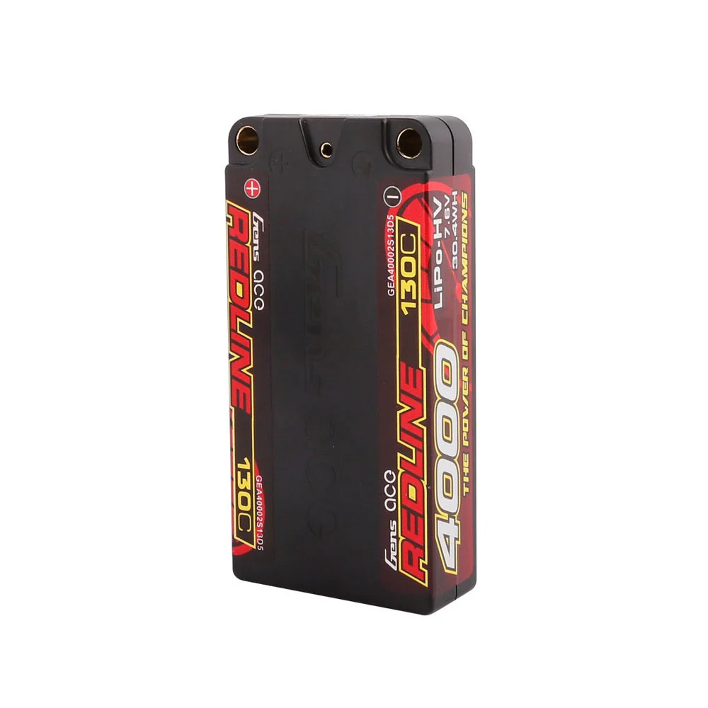 Gens Ace 7.4V 2S 4000mAh 130C Hardcase Lipo Battery (5.0mm Bullet) - Image 4
