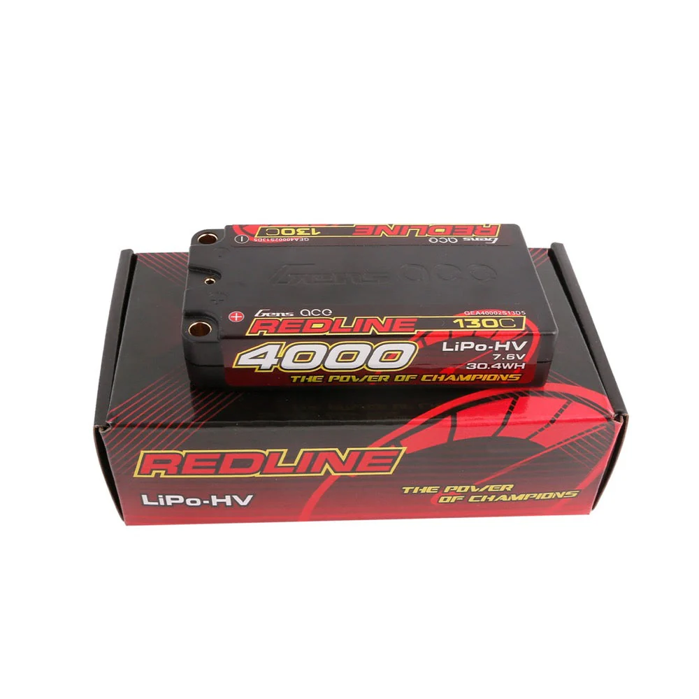 Gens Ace 7.4V 2S 4000mAh 130C Hardcase Lipo Battery (5.0mm Bullet) - Image 5