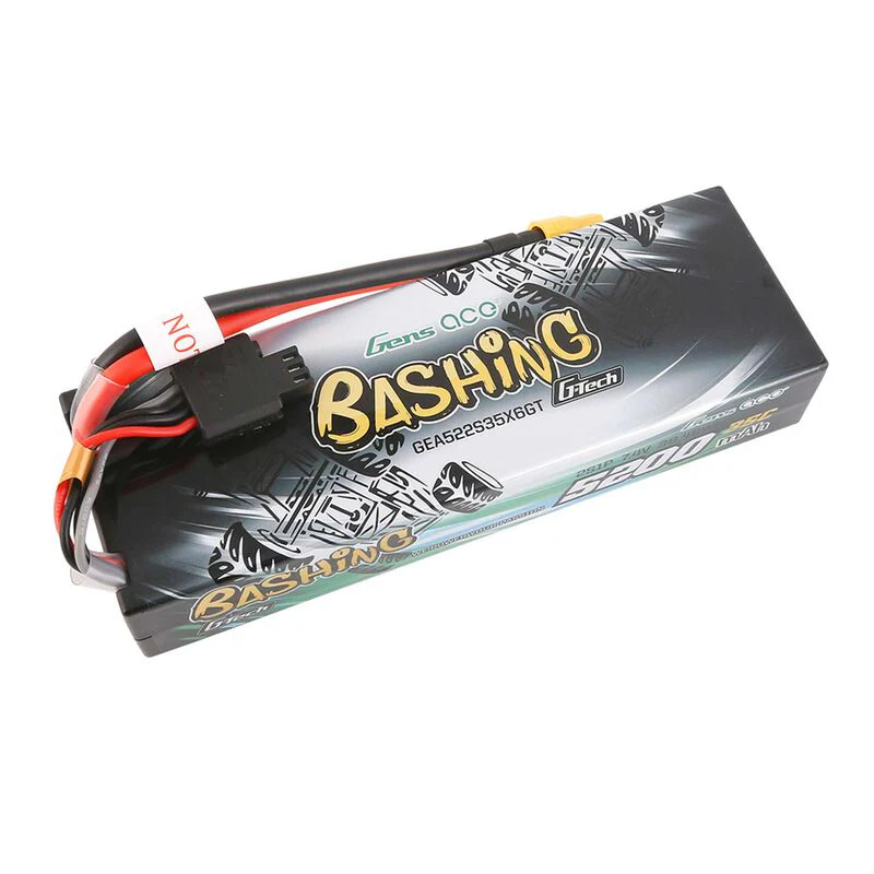 Gens Ace G-Tech 7.4V 2S Bashing 5200mAh 35C Hardcase/Hardwired Lipo Battery (XT60) - Image 2