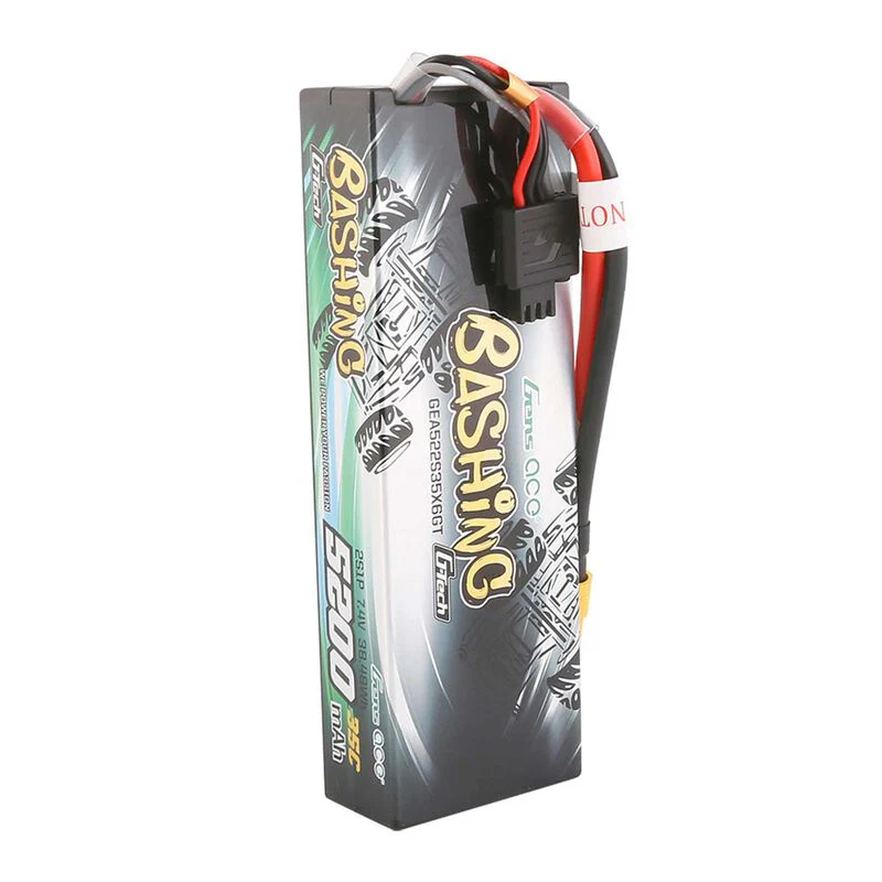 Gens Ace G-Tech 7.4V 2S Bashing 5200mAh 35C Hardcase/Hardwired Lipo Battery (XT60) - Image 3
