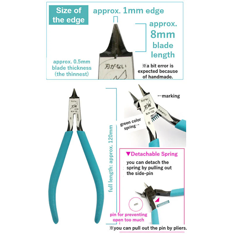 GodHand BLN-120 Haganai Carbon Steel Bladeless Nipper Tweezers for Plastic Models and Craft Works - Image 5