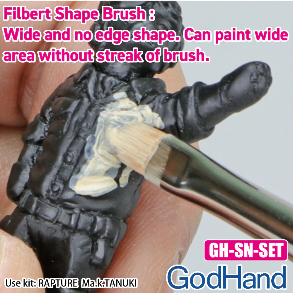 GodHand EBRSP-SN-SET Brushwork Semi-PRO Paint Brush Set 4pc - Image 8