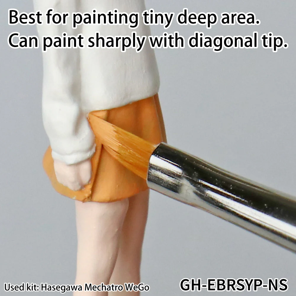 GodHand EBRSYP-NS Short Grip Oblique Brush S PBT Paint Brush - Image 3