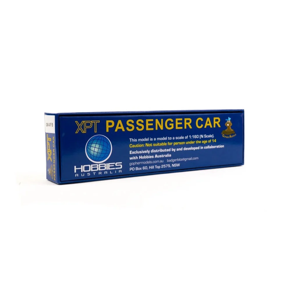 Gopher Models N Scale New South Wales XPT XF Passenger Car Blue Livery - Image 9