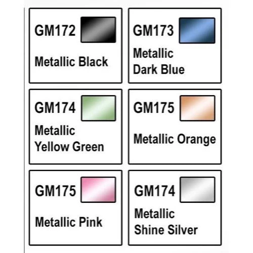 Mr Hobby (Gunze) GMS125 Gudam Marker Metallic Set 2 - Image 3
