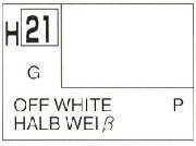 Mr Hobby (Gunze) H021 Aqueous Gloss Off White Acrylic Paint 10ml - Image 2