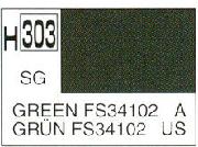 Mr Hobby (Gunze) H303 Aqueous Semi-Gloss Green FS34102 Acrylic Paint 10ml - Image 2