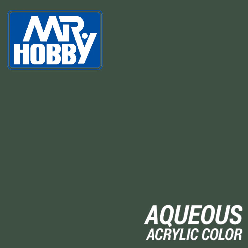 Mr Hobby (Gunze) H304 Aqueous Semi-Gloss Olive Drab FS 34087 Acrylic Paint 10ml - Image 2