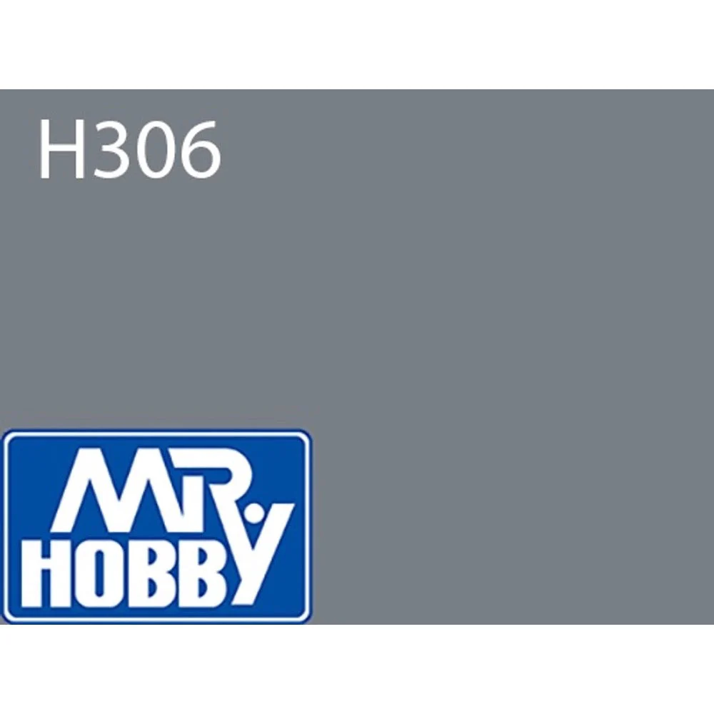 Mr Hobby (Gunze) H306 Aqueous Semi-Gloss Grey FS36270 Acrylic Paint 10ml - Image 2