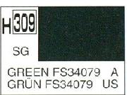 Mr Hobby (Gunze) H309 Aqueous Semi-Gloss Green FS34079 Acrylic Paint 10ml - Image 3