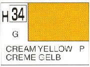 Mr Hobby (Gunze) H034 Aqueous Gloss Cream Yellow Acrylic Paint 10ml - Image 3