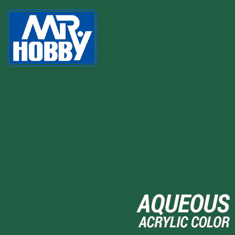 Mr Hobby (Gunze) H036 Aqueous Gloss Dark Green Acrylic Paint 10ml - Image 2