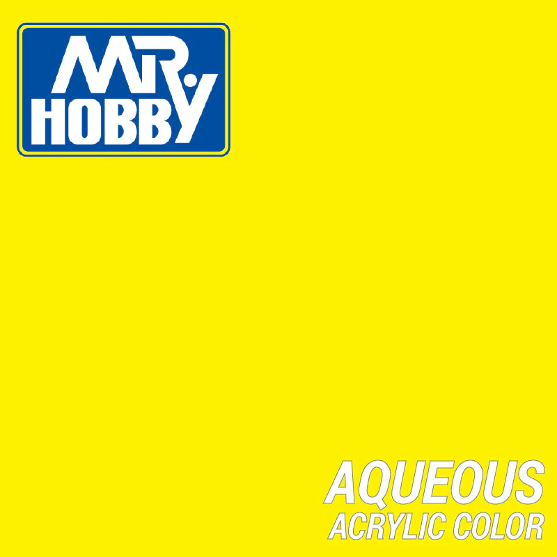 Mr Hobby (Gunze) H004 Aqueous Gloss Yellow Acrylic Paint 10ml - Image 2