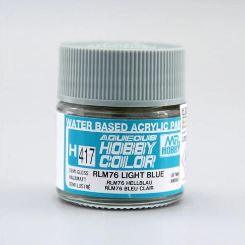Mr Hobby (Gunze) H417 Aqueous Semi-Gloss RLM 76 Light Blue Acrylic Paint 10ml